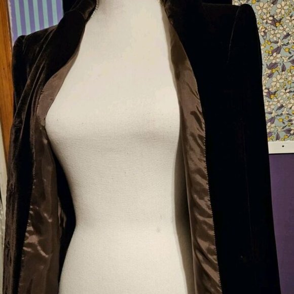 Valentino Miss V Vintage 2 pc Deep Purple Velvet Elegant Pant Suit Size US 10/12 - Picture 7 of 14